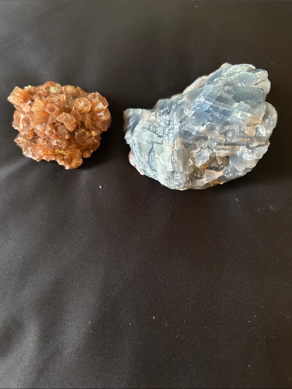 Blue and Brown Decorative Crystal Agate Cluster Pair - Home Accents